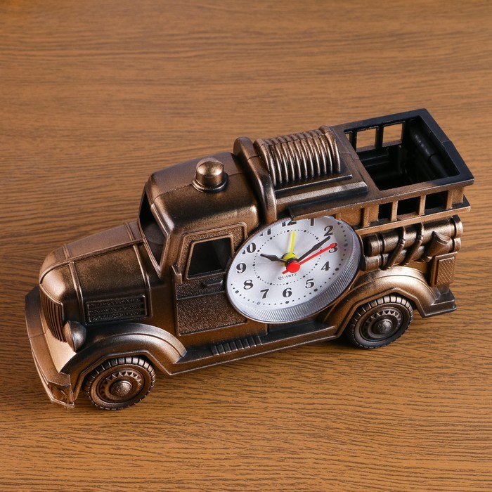 Часы настольные будильник «Грузовичок», циферблат d-5 см, 11×20 см