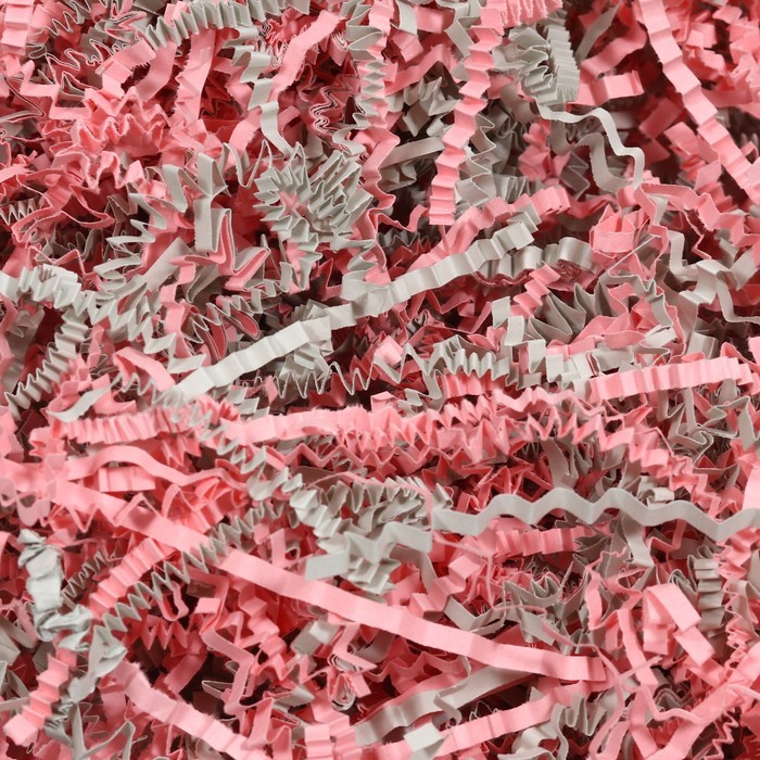 Наполнитель бумажный для подарков «Розовый туман», серый и розовый, 50 г