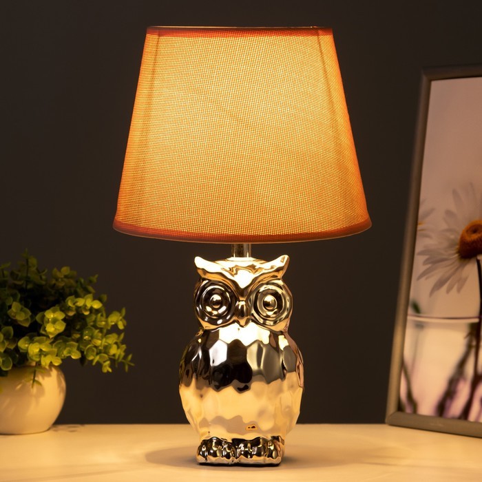 Настольная лампа "Сова" Е14 40Вт золото 20х20х33,5 см RISALUX Настольная лампа "Сова" Е14 40Вт золото 20х20х33,5 см RISALUX