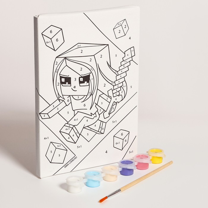 Картина по номерам для детей «Смелая девочка», 21 х 15 см