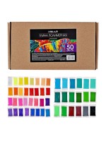 Набор глина полимерная запекаемая Calligrata, 50 цветов по 20 г, с аксессуарами, в гофрокоробе