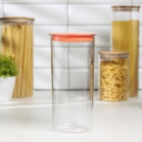 Банка для сыпучих продуктов, круглая 1 л, цвет МИКС