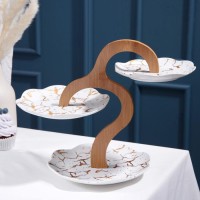 Блюдо для пирожных 3-х ярусное «Марбл», 15/18/20 см