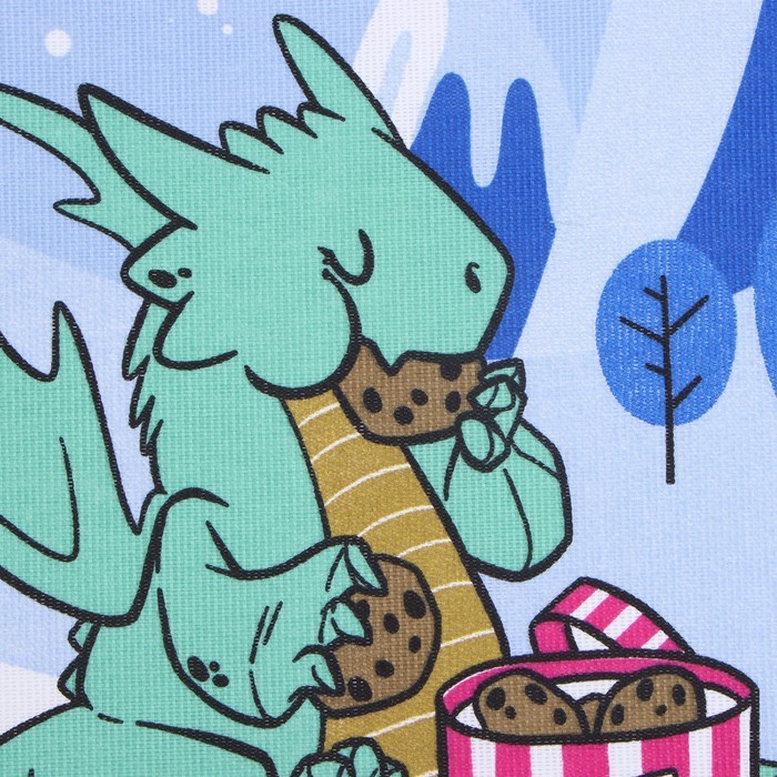 Полотенце новогоднее Доляна "Сладкого нового года" 28х46 см, 100% хл, рогожка 164 г/м2