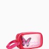 Косметичка на молнии для бассейна, с ручкой, с принтом «Бабочка», малиновая Косметичка на молнии для бассейна, с ручкой, с принтом «Бабочка», малиновая