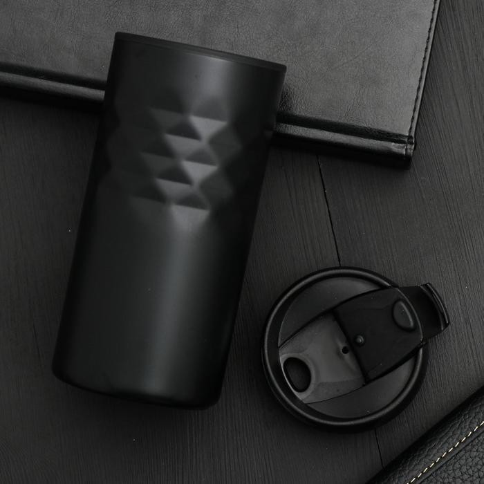 Термокружка SVOBODA VOLI «Сначала кофе», 350 мл, чёрный