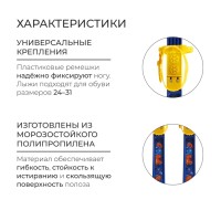 Комплект лыжный детский Snow Cat: лыжи 66 см, палки 75 см