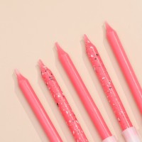 Свечи для торта «Блестящая вечеринка», 6 шт., розовые