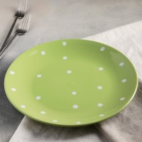 Тарелка обеденная Доляна «Красный горох», d=27 см