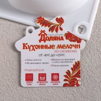 Форма для муссовых десертов и выпечки Доляна «Стоун», 30×18×3 см, 6 ячеек, 9,5×7 см, цвет белый