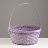 Корзина плетеная, 26х12/30 см, бамбук, сиреневая