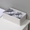 Органайзер для хранения белья LaDо́m, 8 ячеек, 24×14×10 см, серый