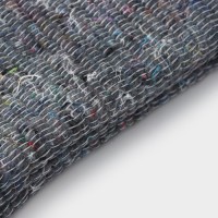 Салфетка - тряпка хозяйственная Доляна, 60×80 см, плотность 180 г/м², строчка 2.5 мм, с оверлоком, серая