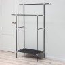 Вешалка - стойка напольная для одежды Доляна, напольная, 2 перекладины, 160×45×169 см, чёрная