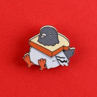 Значок деревянный «Голубь», 3.2×3 см