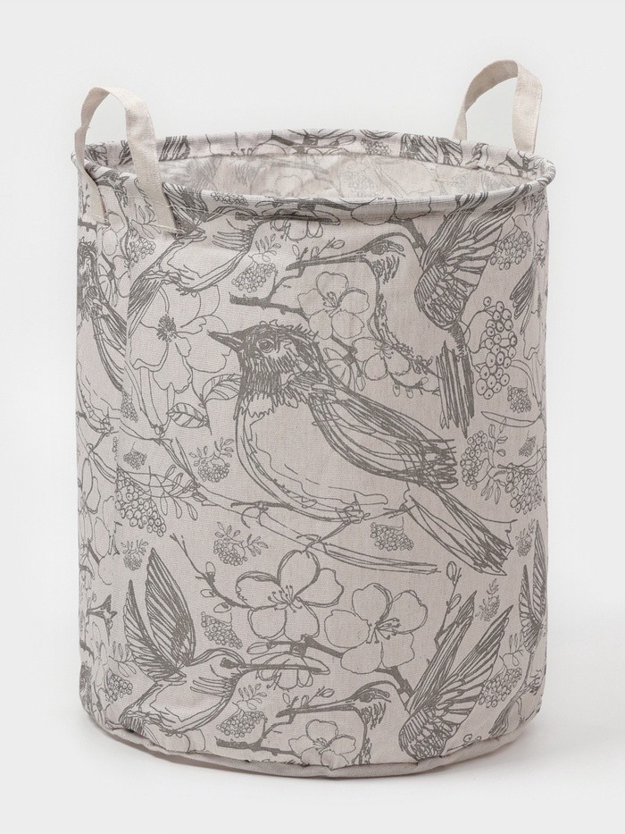 Корзина для белья Доляна «Узор», 35×42 см, бежевая