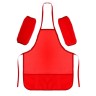 Фартук для труда + нарукавники Calligrata, 550×440/250×160 мм, размер M (рост 122-158), красный