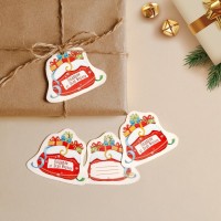 Шильдик на подарок Новый год «Новогодний мешок», 6,5 ×5,5  см