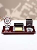 Набор настольный 6 в1 с визитницей, красное дерево