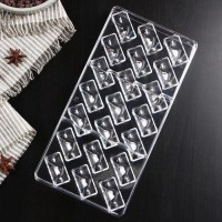 Форма для шоколада и конфет KONFINETTA «Плетённый батон», 27,5×17,5×2,5 см, 21 ячейка, ячейка 3,5×1,5×1,5 см