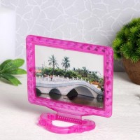 Зеркало складное-подвесное, с рамкой под фотографию, зеркальная поверхность 11 × 9 см, цвет МИКС