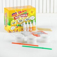 Слайм фабрика "Малина" 3 слайма в наборе, тянется, лепится, прыгает