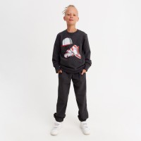 Комплект детский (свитшот, брюки) MINAKU: Casual Collection, антрацит, рост 140 см