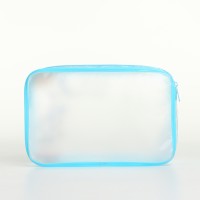 Косметичка на молнии для бассейна, с принтом Enjoy, голубая