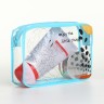 Косметичка на молнии для бассейна, с принтом Enjoy, голубая