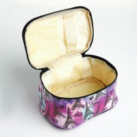 Косметичка на молнии, с ручкой, цвет фиолетовый