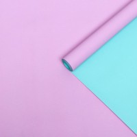 Бумага упаковочная крафт, двухсторонняя, сиреневый - мятный, 0.68×10 ±5% м, 70 г/м²