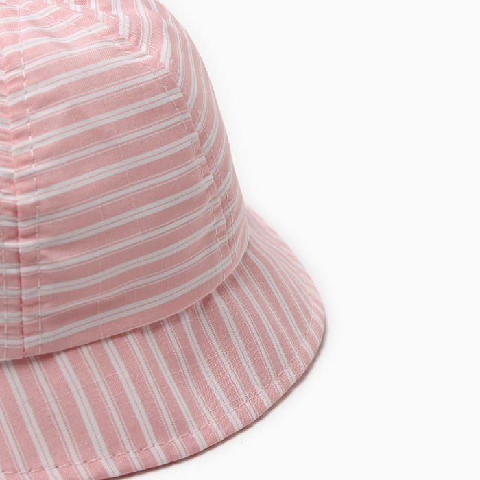 Панама детская "Полосатик" MINAKU, цвет розовый, р-р 46