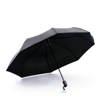 Зонт полуавтоматический «Гроза», эпонж, 3 сложения, 8 спиц, R=47/55 см, D = 94 см, чёрный