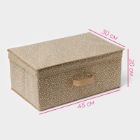 Короб для хранения Доляна Points, 45×30×20 см, бежевый