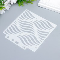 Трафарет пластик "Изгибы" 13х14 см