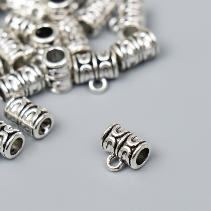 Бейл (держатель д/кулона) металл д/творчества "Шаман" серебро G106B636 1х1 см Бейл (держатель д/кулона) металл д/творчества "Шаман" серебро G106B636 1х1 см