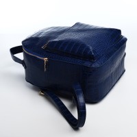 Рюкзак женский из искусственной кожи на молнии, 1 карман, цвет чёрный