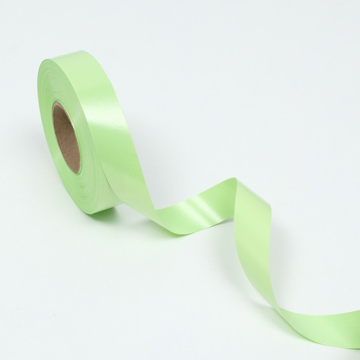 Лента для декора и подарков, салатовый МИКС, 2 см х  45 м