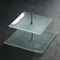 Блюдо 2-х ярусное «Акцент», 25×22 см