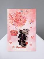 Брошь «Цветок стеклянный», цвет фиолетовый в серебре