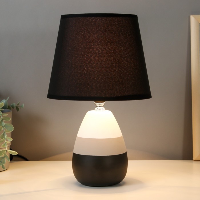 Лампа настольная 16879/1 E14 40Вт черно-белый 17х17х28 см RISALUX