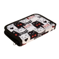 Пенал школьный "Котики", 13 х 19,5 см, на молнии, 1 секция, с наполнением, ткань