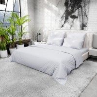 Простыня на резинке 220ТС Этель 180*200+30 см, цв.светло-серый, сатин, 100% хлопок