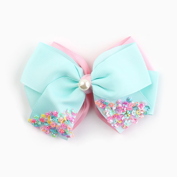 Бант для волос на заколке школьный, 12.5 см, Холодное сердце Бант для волос на заколке школьный, 12.5 см, Холодное сердце