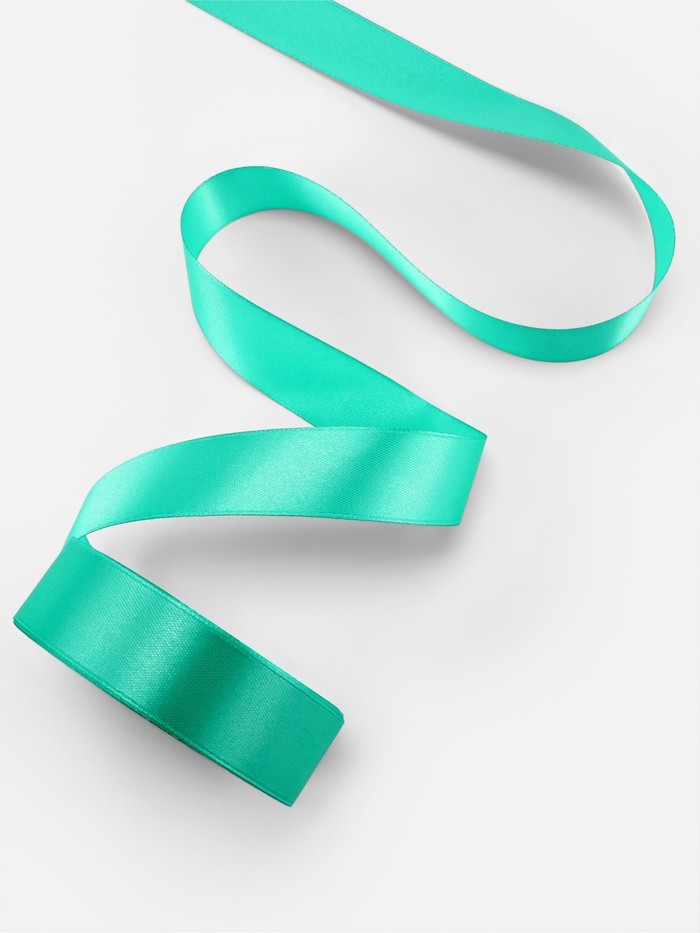 Лента атласная, 25 мм, 23±1 м, бирюзовая №54