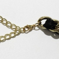 Чокер «Цепь» с бантом, цвет черный металл золото, 48 см