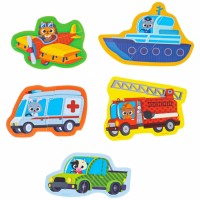 Мягкий пазл для малышей Крошка Я «Транспорт», 5 пазлов, от 1 года
