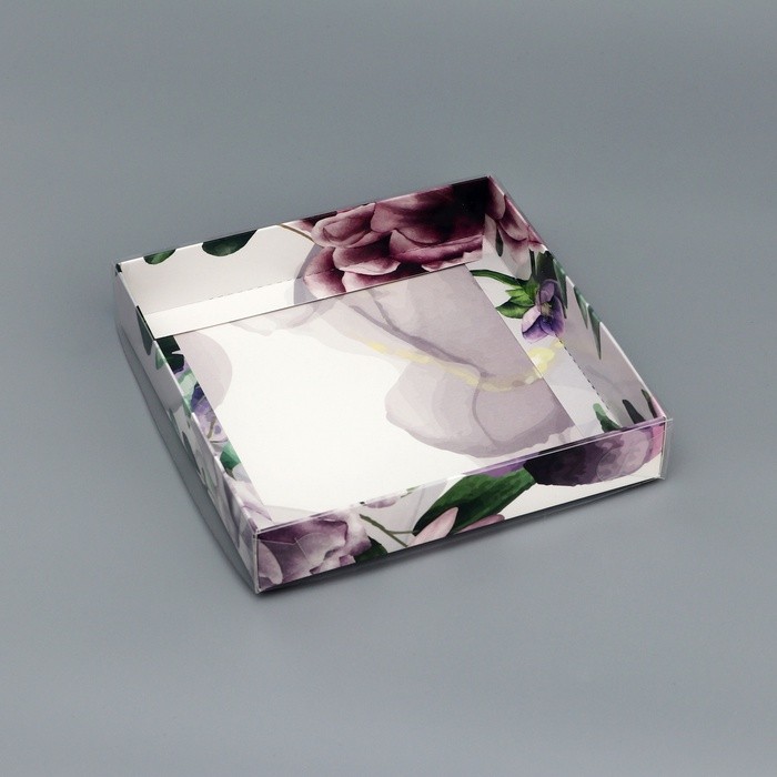 Коробка сборная с PVC крышкой, «Самой красивой», 16×16×3 см