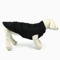 Одежда для собак. Куртка зимняя «Тёплая зима», чёрная, размер L