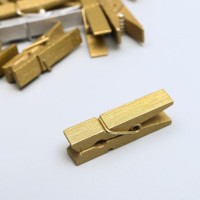 Декор для творчества дерево "Прищепка" МИКС набор 20 шт 3,5х1х0,7 см